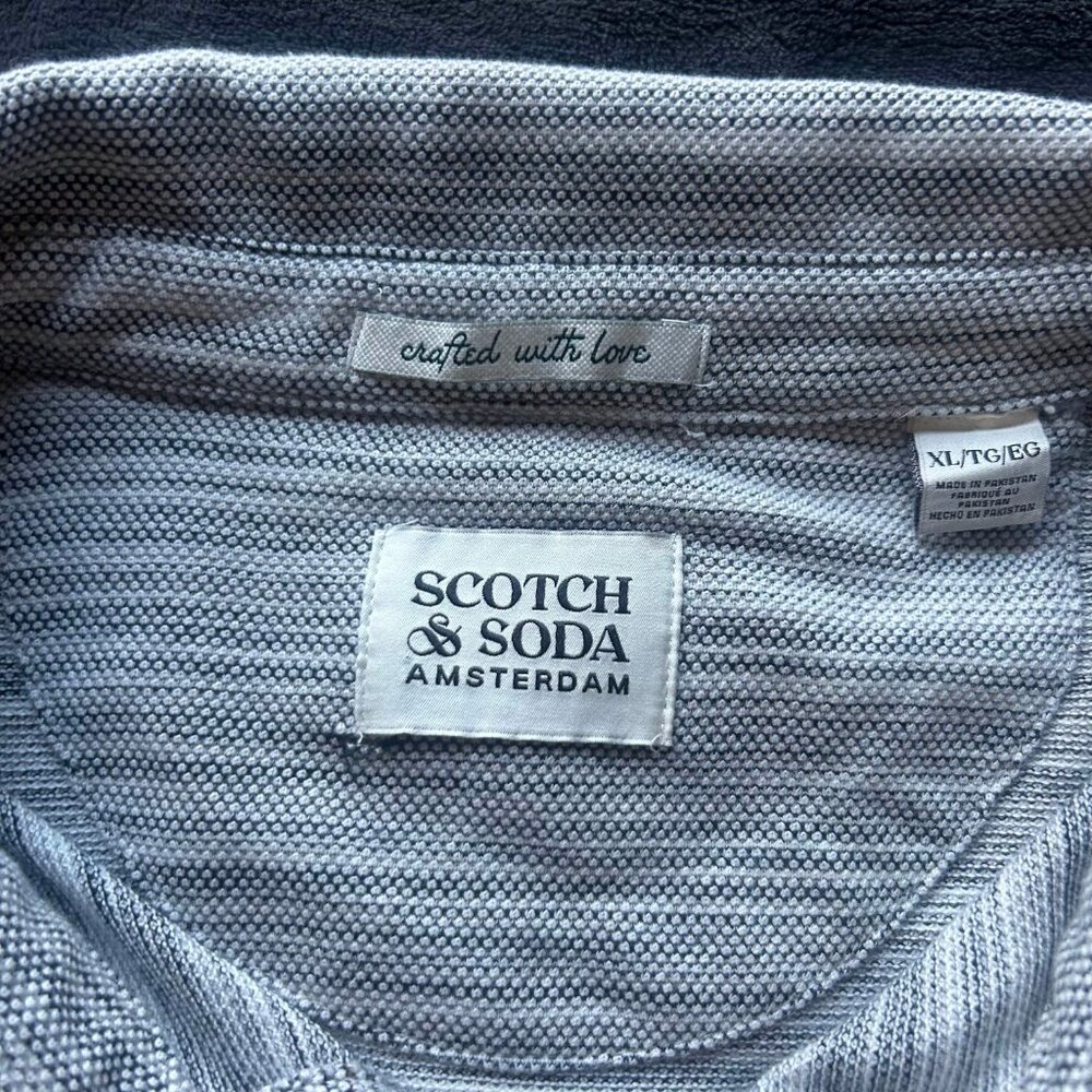 Scotch & Soda Long Sleeve Button Shirt XL Gray - Picture 6 of 10